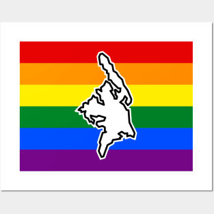 Cortes Island BC - Rainbow Pride Flag - LGBT Colours - Cortes Island Posters and Art